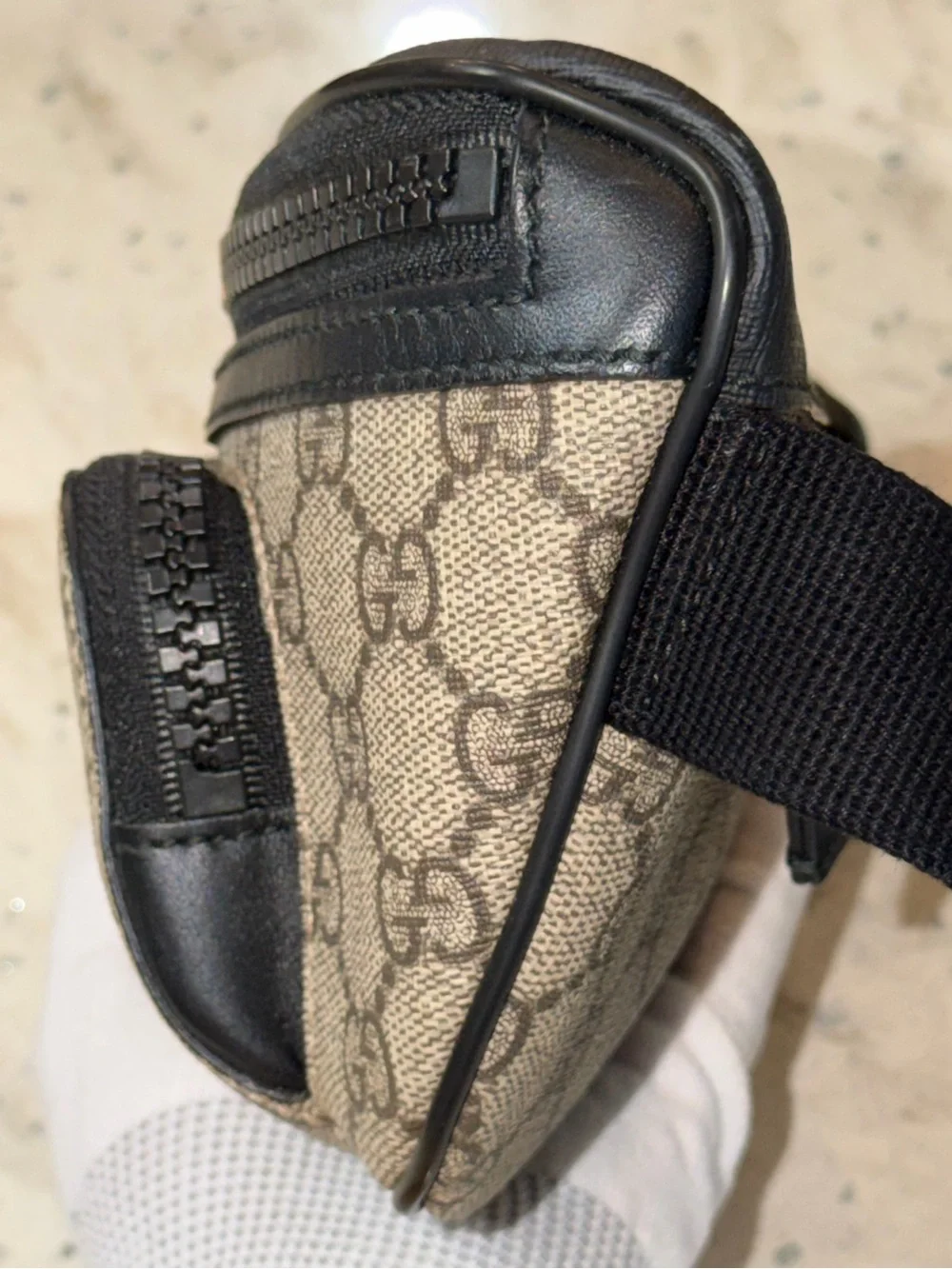 Gucci GG Supreme Eden Belt Bag Medium Beige/Ebony
